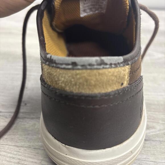 Men Sz 8 Skechers Porter Ressen Dark  Brown Leather Lace Up Sneaker 64737 - Picture 15 of 16